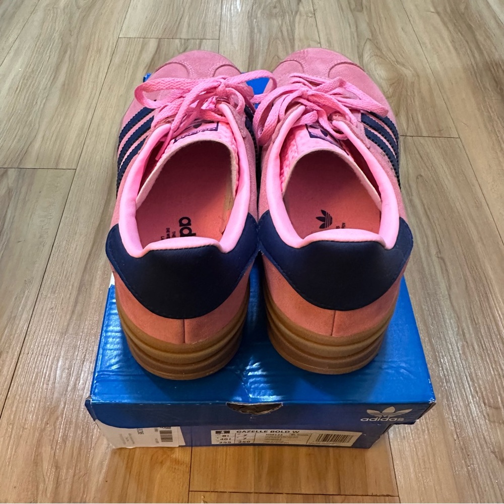 Pink Adidas Gazelle Platform Sneakers Size 8.5 - Picture 6 of 6